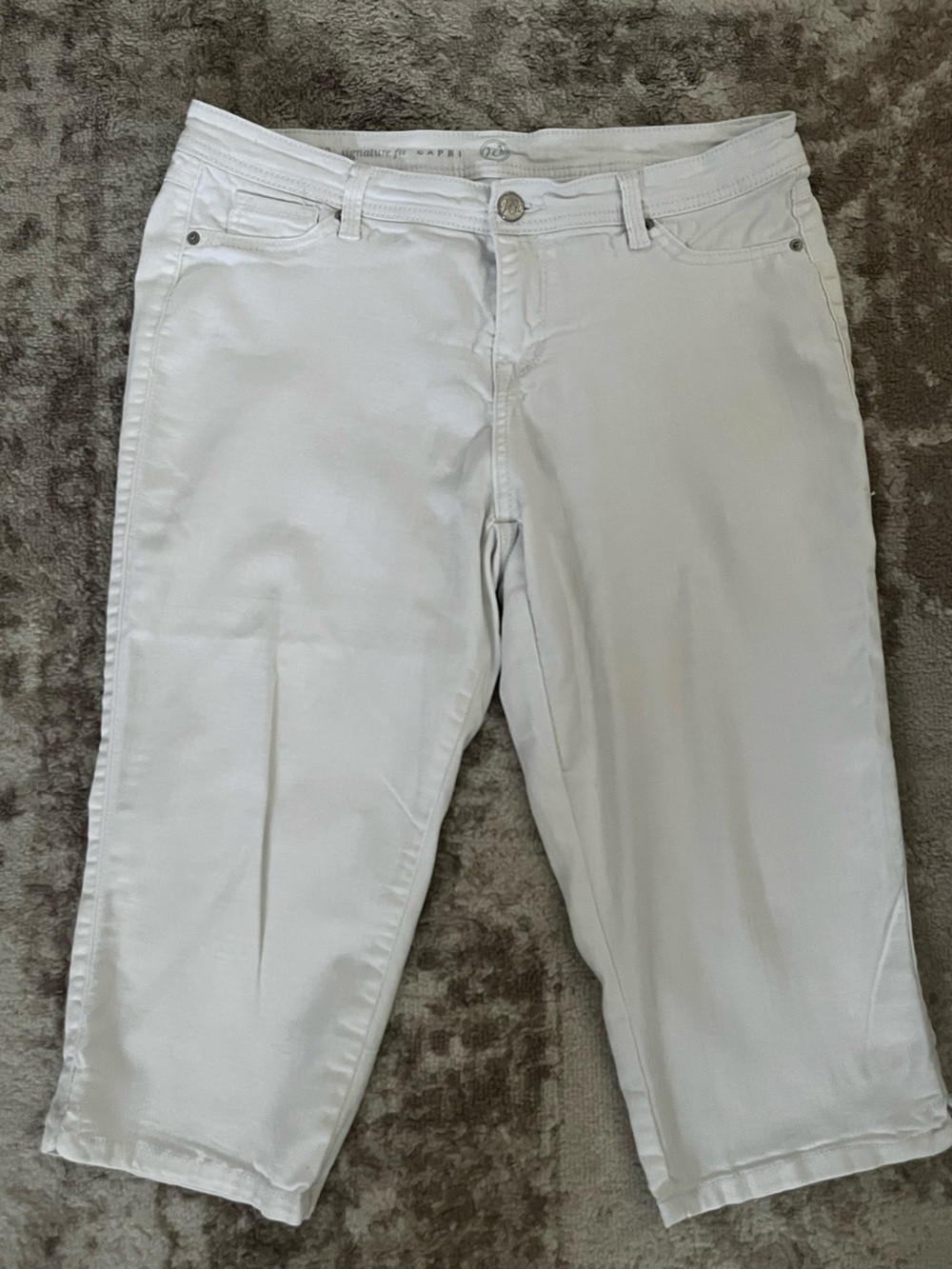 Westport 1962 Jeans Size 12P White Denim Signature Fit Capri Pants